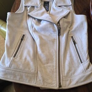 Harley-Davidson Cream Leather Vest for Women